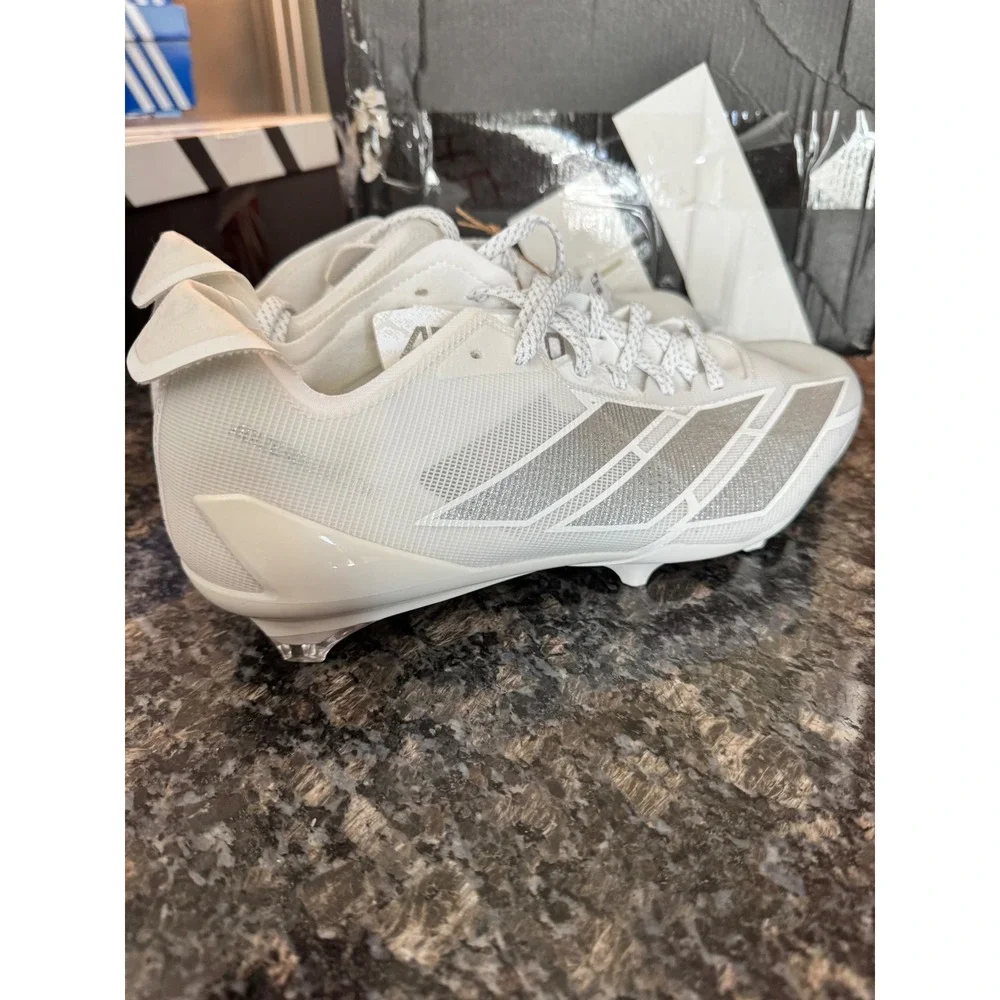 Adidas Adizero Electric Football Cleats White Silver‎ IE6286 Mens 8.5 NEW